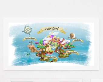 Neverland Map Print