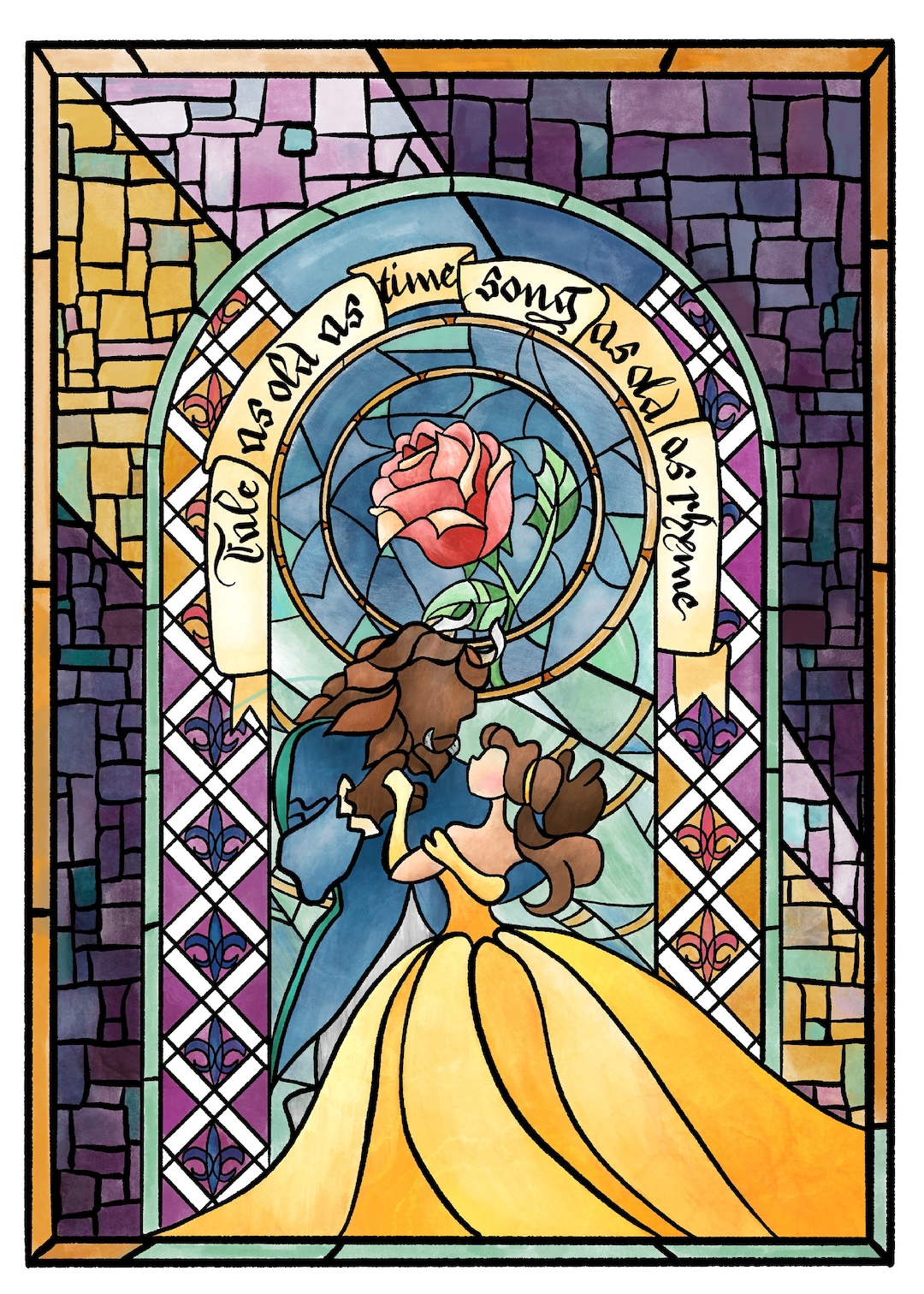 Tale as Old as Time Beauty and the Beast Print - Etsy