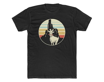 front print only Goat Big Thunder Mountain Men's Cotton Crew Tee