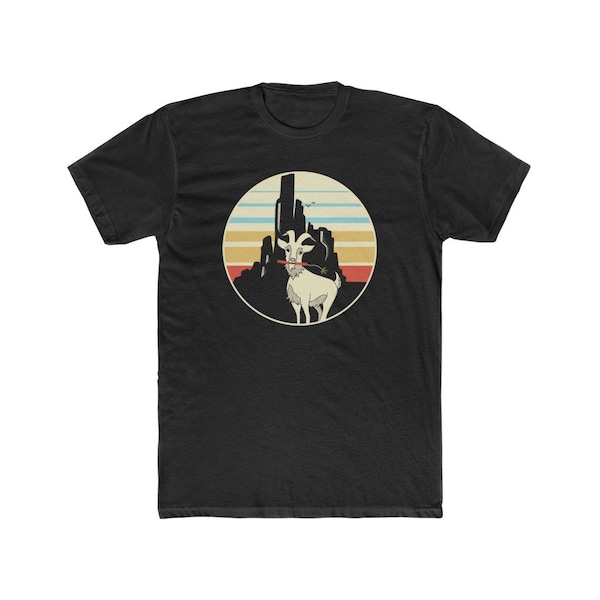 front print only Goat Big Thunder Mountain Men's Cotton Crew Tee