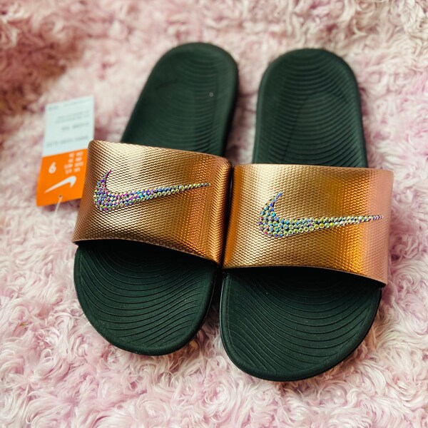 jeweled nike slides