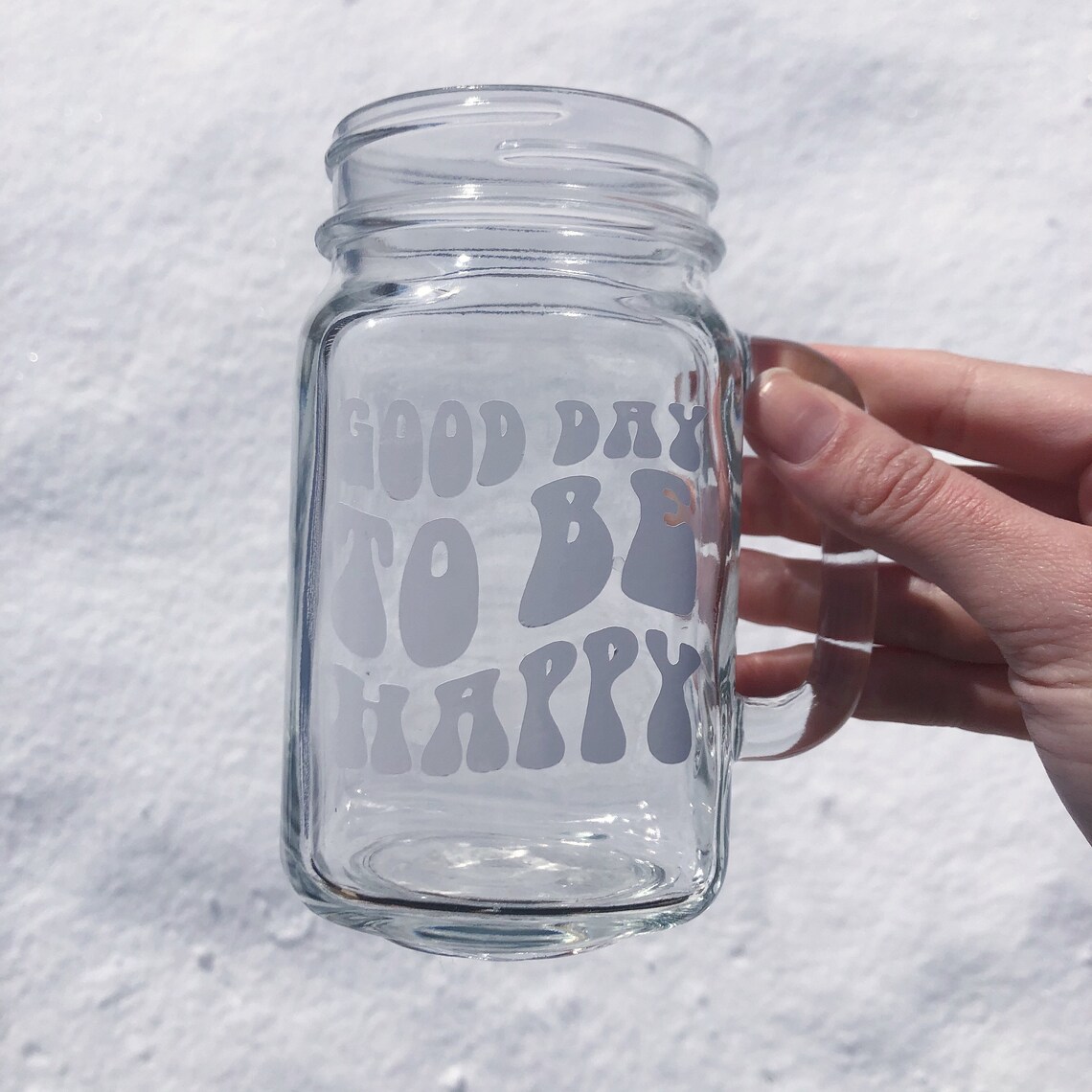 Mason Jar Coffee Mug Large Coffee Mug Coffee Mug Glass Cup Etsy