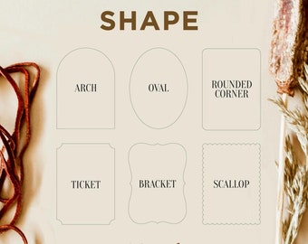 Wedding Invitation Trim Options: Arch, Rounded, Ticket Shape