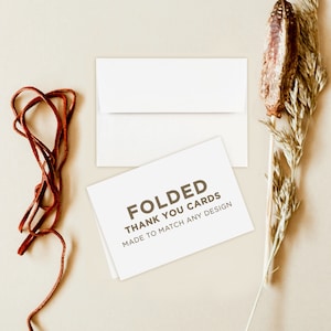 Hecho para combinar tarjetas de agradecimiento, combinar con cualquier diseño de tarjetas de agradecimiento, tarjetas de agradecimiento plegadas personalizadas, combinar con cualquier diseño de tienda
