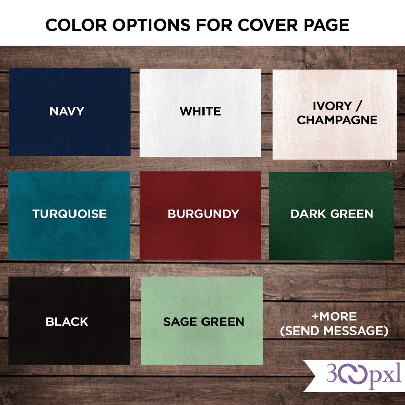 Custom Passport Wedding Invitation Color options for the cover page