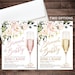 Brunch and Bubbly Bridal Shower Invitations, Bubbly and Brunch, Bridal Shower Brunch Invite, Champagne Bridal Shower Invite, Gold, Rose Gold 