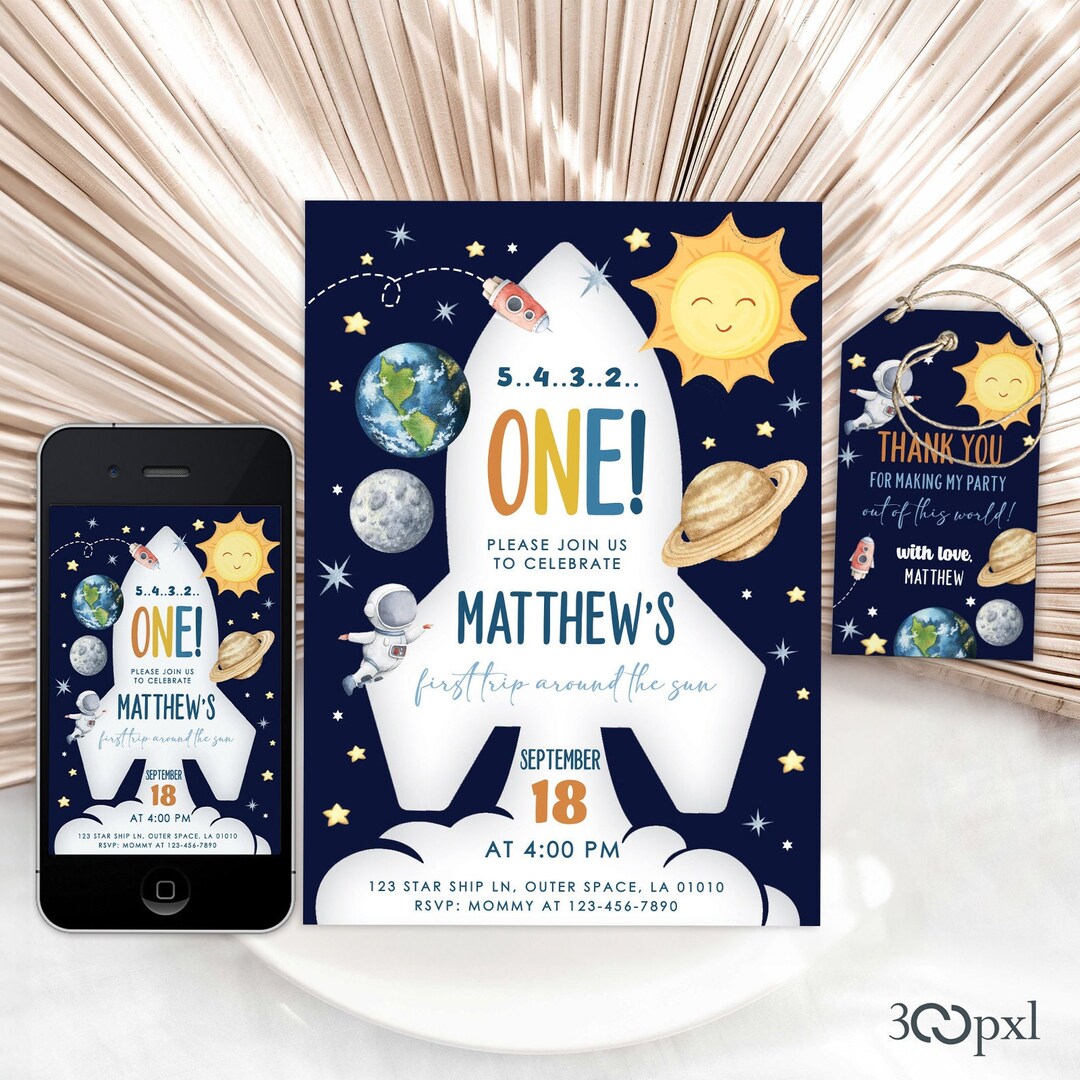 Space Mobile Baby Shower | Greeting Card Space Mobile Baby Shower | Greeting Card