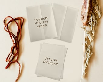 Translucent Vellum Invitation Wraps, Vellum Invitation Overlay, Vellum Jackets