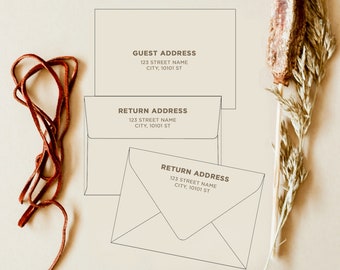 Custom Envelope Address Printing: Guest & Return Addressing