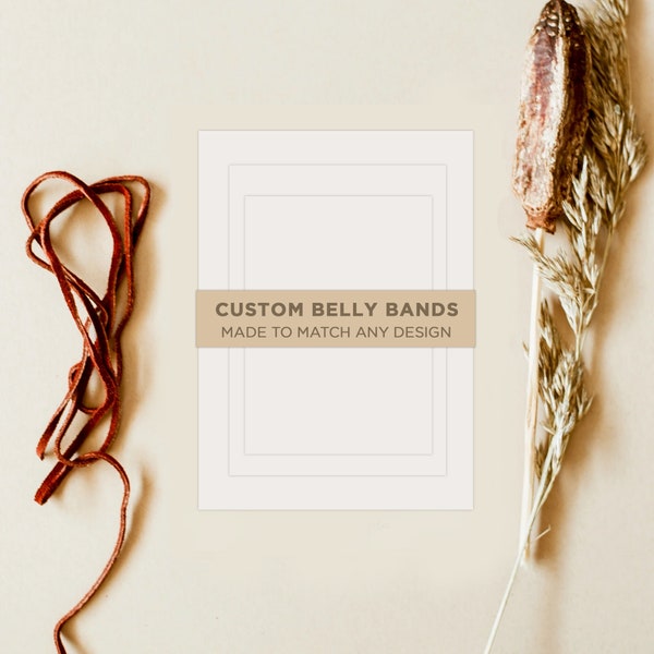 Custom Belly Bands, Matching Belly Bands for the Invites, Matching Wedding Stationery, Embellishment, Envelopment