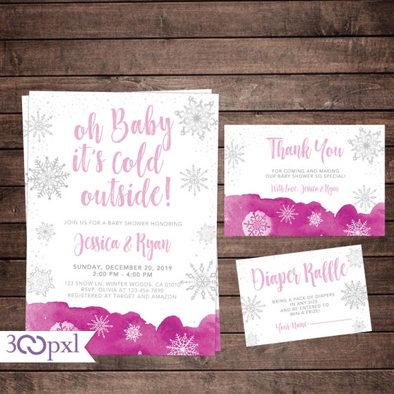 Baby Shower Invitation Girl Winter Wonderland - Winter Wonderland Girl Baby Shower Invitations Baby Shower Invitation Girl Winter Wonderland - Winter Wonderland Girl Baby Shower Invitations