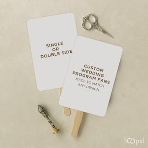 Custom Wedding Program Fans: Assembled Ceremony Hand Fans