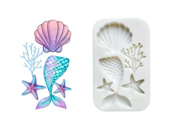 Mermaid Tail and Coral Mold