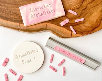 AlphaBakes Font 1 Lowercase Stamp Tiles (Bar Not Included) Small