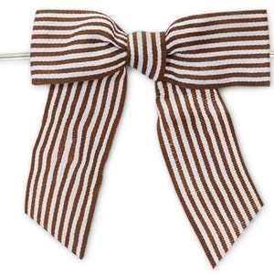 3&quot;  Brown Stripes Grosgrain Bows
