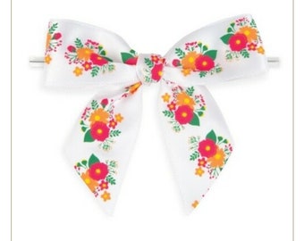 3.5'" Spring Flowers Pre-Tied Bows