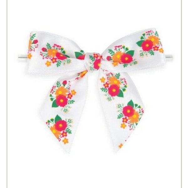 3.5'" Spring Flowers Pre-Tied Bows