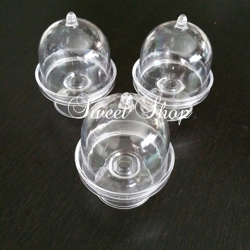 Mini Cake Stand With Dome 1dozen Etsy