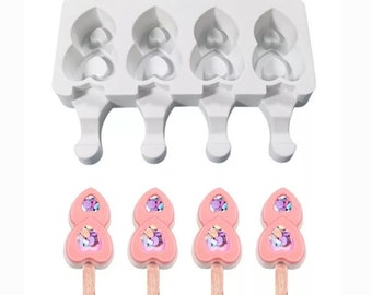 Mini Heart Center Fill Popsicle Mold