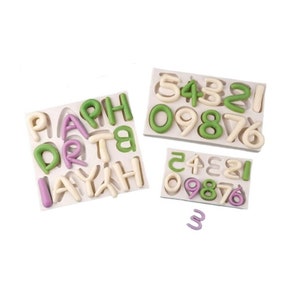3 Pcs. Slim Font Alphabet Mold