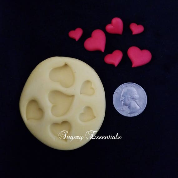 6 Pcs. Mini Heart Silicone Mold 