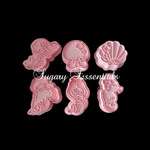 6 Pcs. Mermaid Cutter/Embosser Set