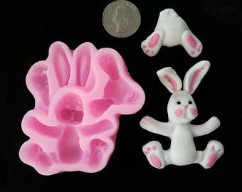 3 Pcs. Bunny Mold