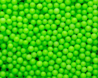 Green Beads Sprinkles 3.5 oz (Glow in the dark)