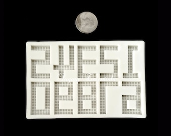 Studded Font Number Mold