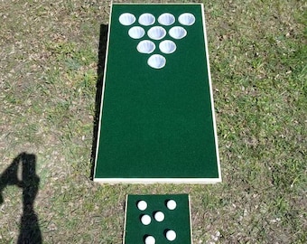 The REAL Beer Pong Golfhole- (Single board=half set) - Cornhole Golf and Beer Pong in one! Best Quality, made in the U.S.A. - Not China