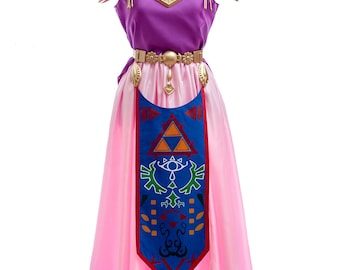Princess Zelda ocarina of time cosplay costume. legend of zelda cosplay costume