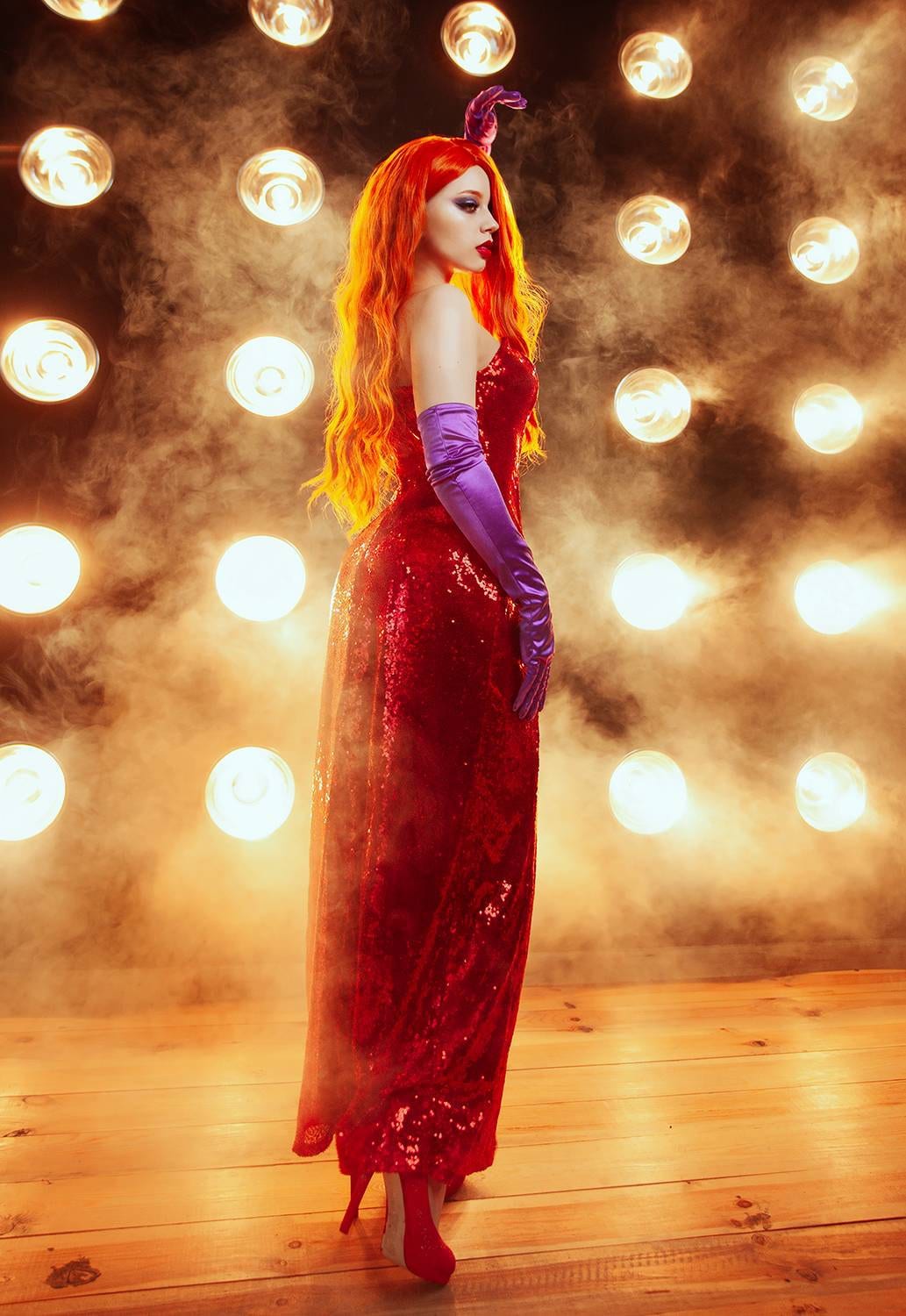 Inspired Jessica Rabbit Cosplay Costume Dress Etsy