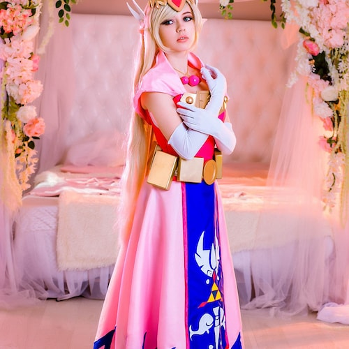 open lace back dress Disguise Women's Deluxe Princess Zelda Costume Dress | Adult Zelda Cosplay  Costume | Video Game Character Costume S : Clothing, Shoes & Jewelry