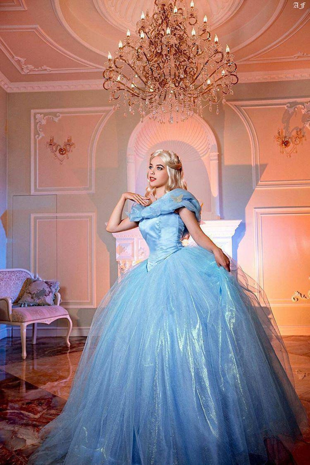 2015 NEW Movie Sandy Princess Cinderella Princess Dress Cosplay Costume Adult Etsy