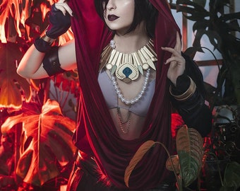 Disfraz de Morrigan de Dragon Age Inquisition, personaje de bruja, heroína de la serie de videojuegos de rol para PC Dragon Age, disfraz de Halloween
