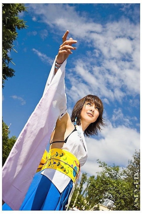 Final Fantasy YUNA Kimono Dress Cosplay Costume Adult - Etsy Final Fantasy YUNA Kimono Dress Cosplay Costume Adult - Etsy