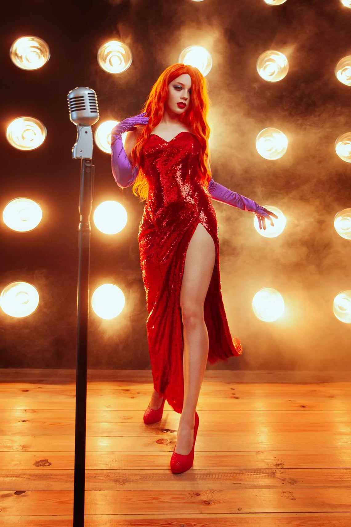 Inspired Jessica Rabbit Cosplay Costume Dress Etsy