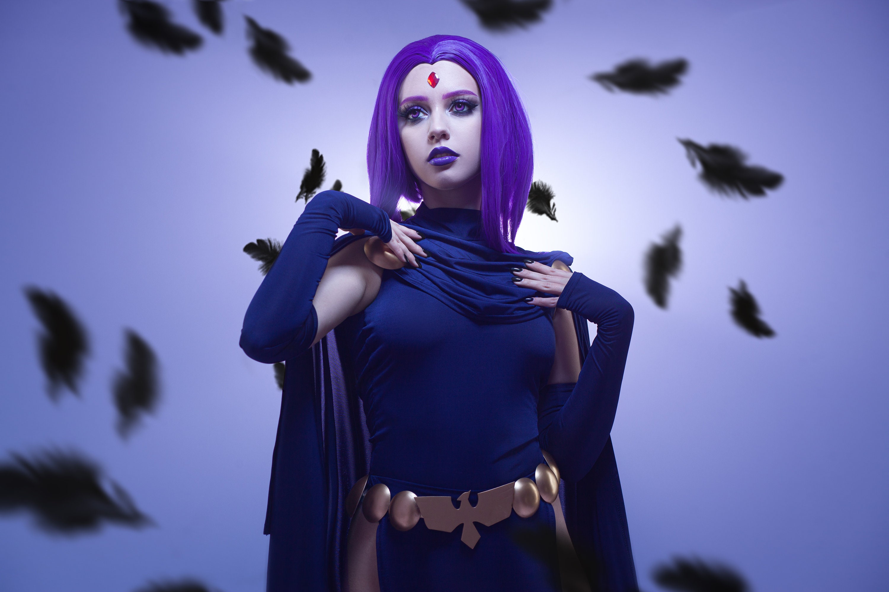 Raven cosplay costume. Raven costume for Halloween party