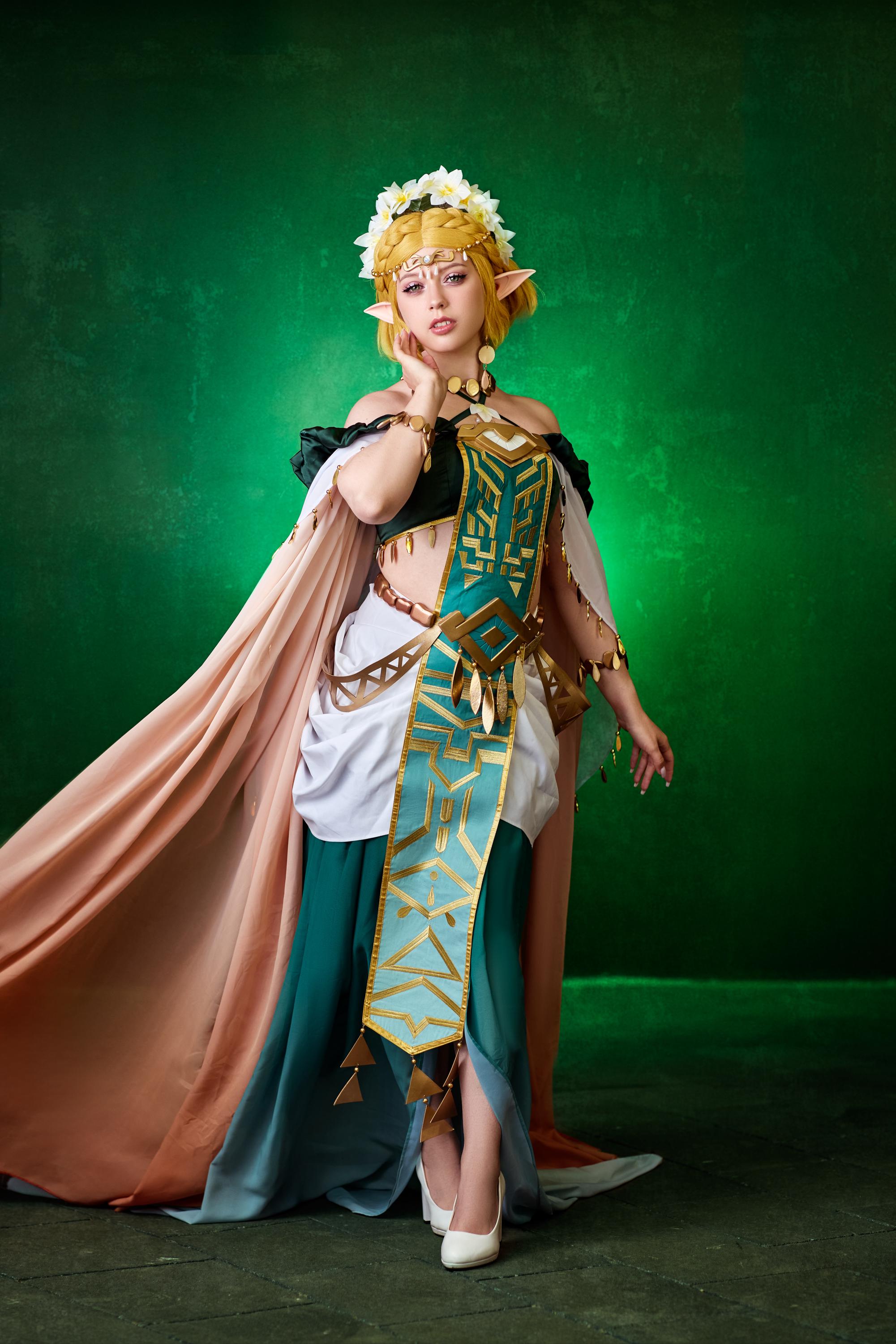 strapless open back dress The Legend of Zelda: Tears of the Kingdom Zelda Princess Cosplay Costumes