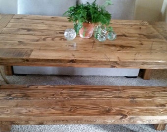 Farmhouse table / rustic table / harvest table / 8ft table / hand select pine / farm house table