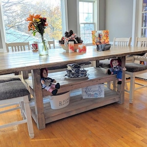 Farm style dining table farmhouse table island