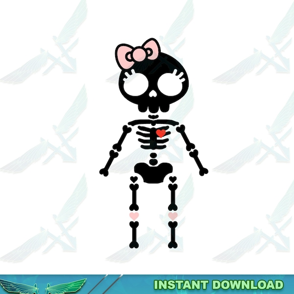 cute skeleton svg, Cute girl skeleton svg, skeleton tshirt svg, skeleton halloween svg, skeleton heart svg, cricut skeleton silhouette png
