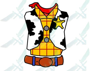 Woody kostuum SVG, Toy Story kostuum, cowboy kostuum, Woody tshirt kostuum, verjaardag kostuum SVG, aangepaste verjaardag tshirt, cricut, silhouet