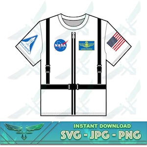 Astronautensvg, Astronautenkostüm SVG, Nasa-Kostüm-Tshirt, Nasa-Astronautenkostüm, süßes Weltraumastronautenkostüm, Weltraumkostüm SVG, png jpg