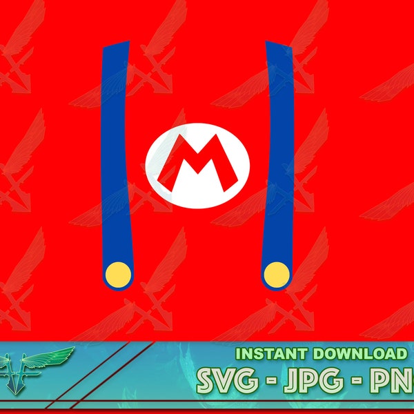 Mario SVG Costume, Birthday svg, plumber costume, suspenders svg, birthday boy svg, super bros costume, mario birthday, mario shirt cricut