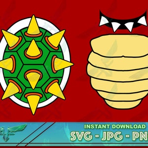 Fantasia de Bowser svg, aniversário svg, fantasia de Bowser, concha de dragão svg, aniversariante svg, fantasia de dragão, aniversário de mario, concha de bowser cricut