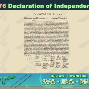 Unabhängigkeitserklärung svg, 4. Juli Versprechen SVG, US patriotisch, 4. Juli Shirt svg, Laser cut svg, Patriot svg png Sublimation Cricut