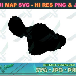 Maui svg, map svg, hawaii map, maui map, island svg, island map, glowforge cricut svg cut file, digital download, island map svg, png jpg