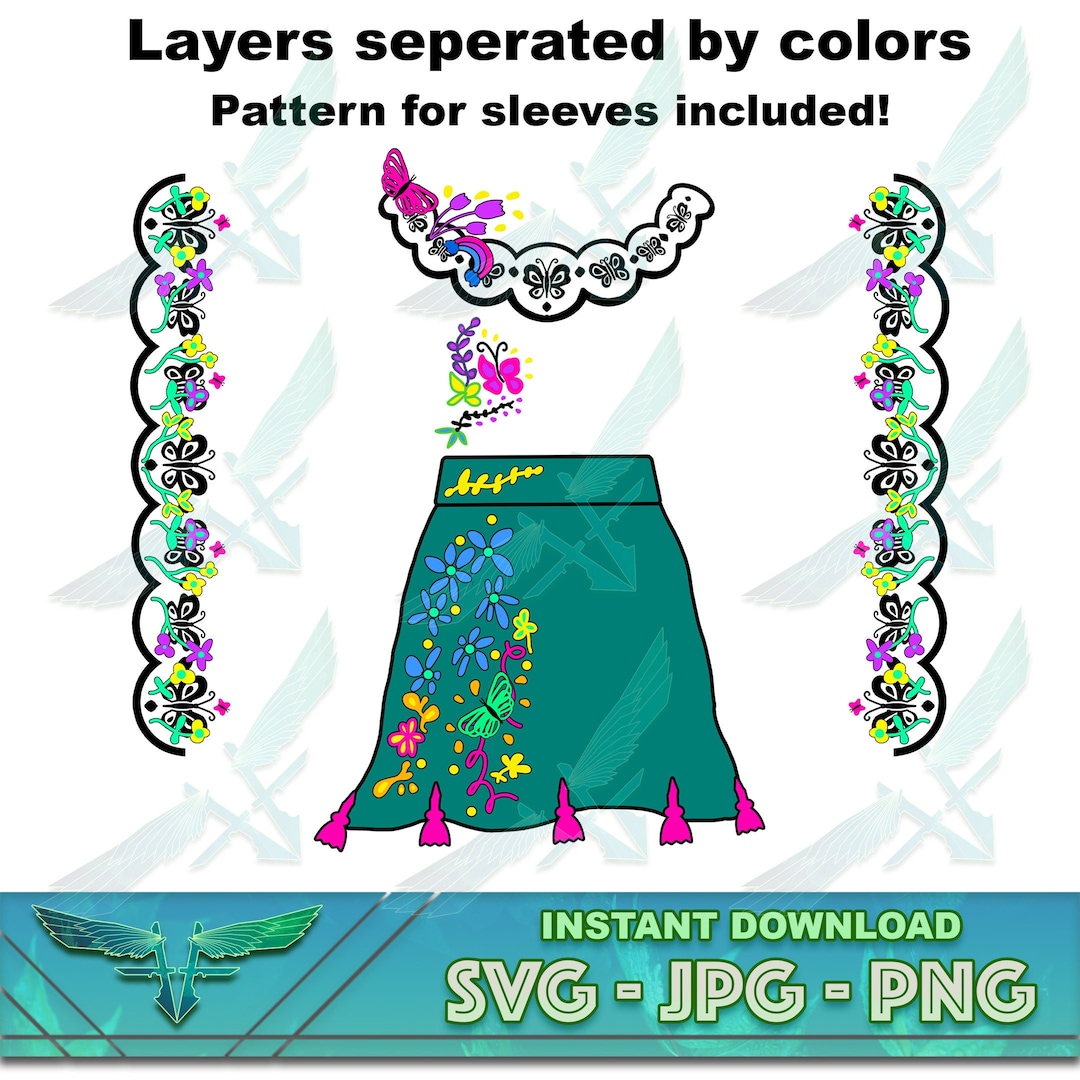 Mirabel Dress, Mirabel Svg, Mirabel Png, Mirabel Dress Girl, Mirabel