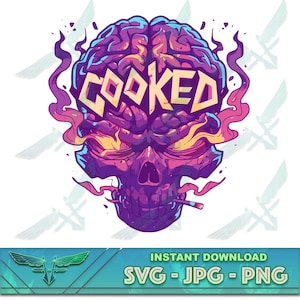 Svg cocinado, Svg de Brainrot, PNG cocinado, camiseta cocinada, diseño de camiseta divertida sublimación PNG, imagen HD de 300 dpi, descarga instantánea